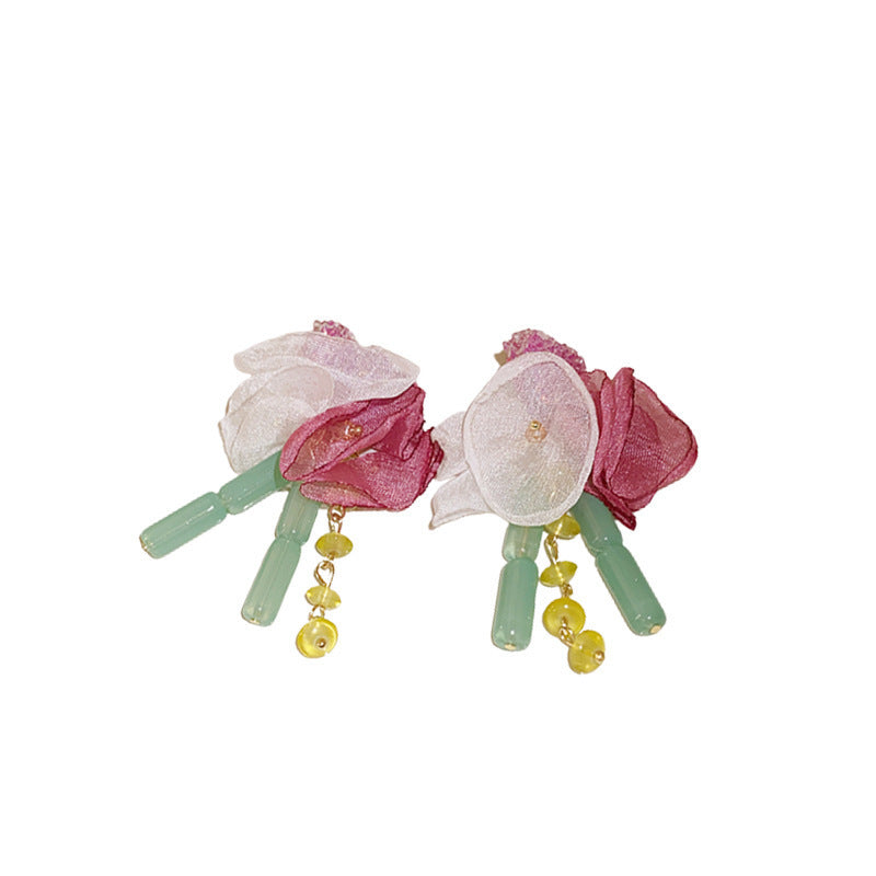 Boucles d'Oreilles Romantiques Cœur Nœud 20g