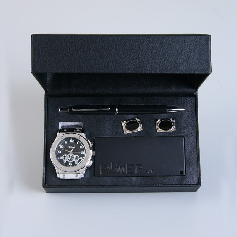 Coffret Cadeau Homme Business - Montre Bijoux Accessoires 4 Pièces | SADJÉ