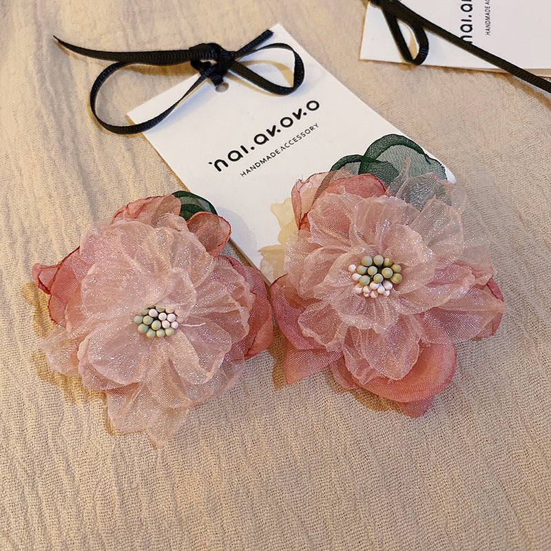 Boucles d'Oreilles Romantiques Cœur Nœud 20g
