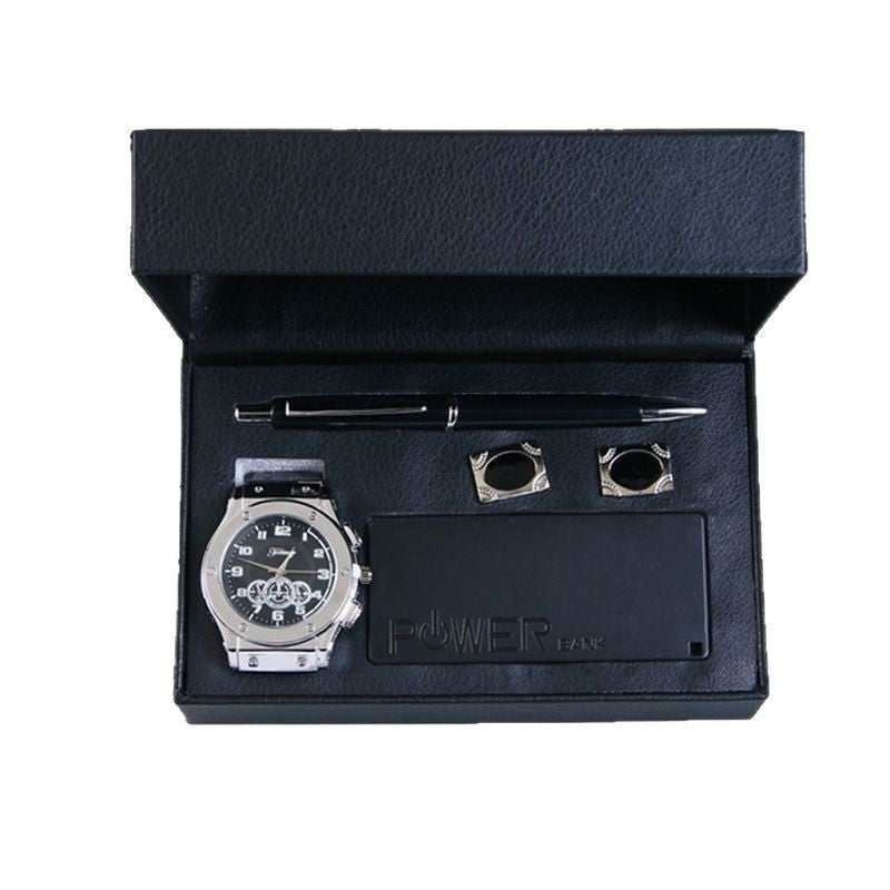 Coffret Cadeau Homme Business - Montre Bijoux Accessoires 4 Pièces | SADJÉ