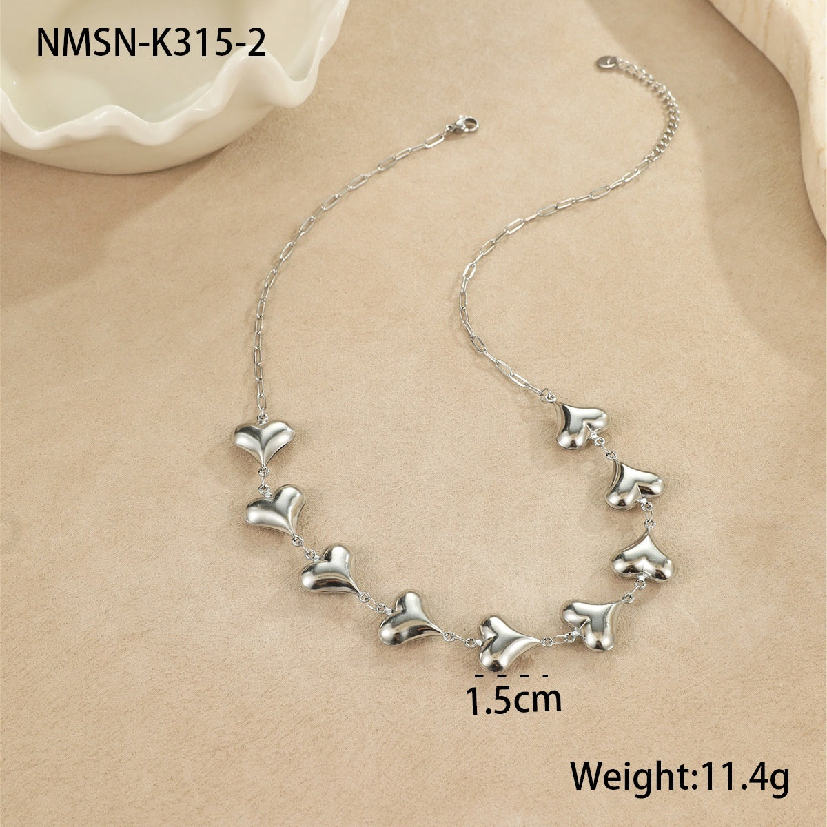 Collier Acier Inoxydable 18g - Pendentifs Étoile Mer Coquillages