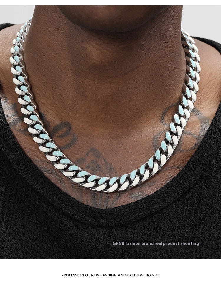 Collier Cubain Homme Chaîne Massive 100g - Découpe Géométrique