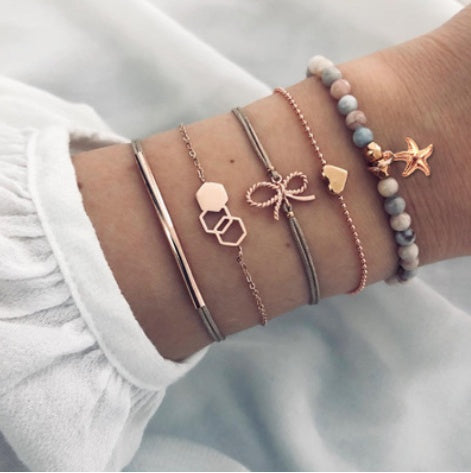 Ensemble Bracelets Bohèmes Vintage 40g Perles Naturelles