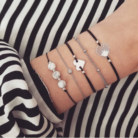 Ensemble Bracelets Bohèmes Vintage 40g Perles Naturelles