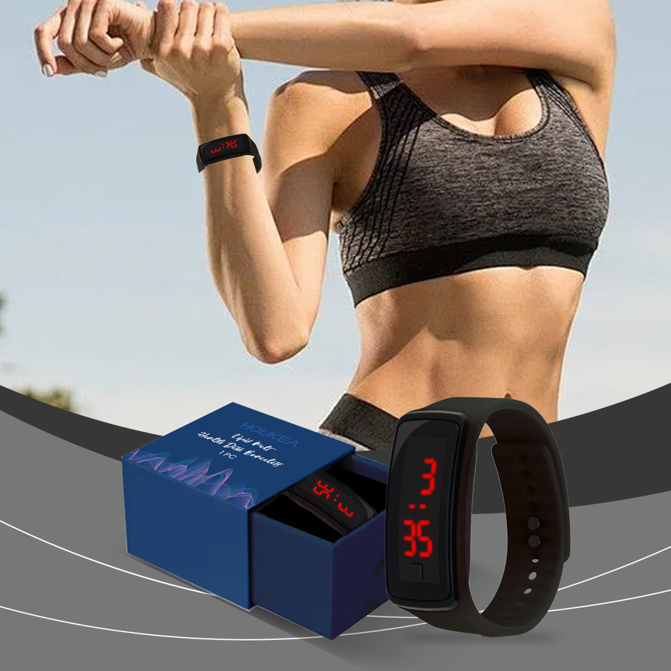 Montre Sport 20g - Design Polyvalent Fitness Outdoor