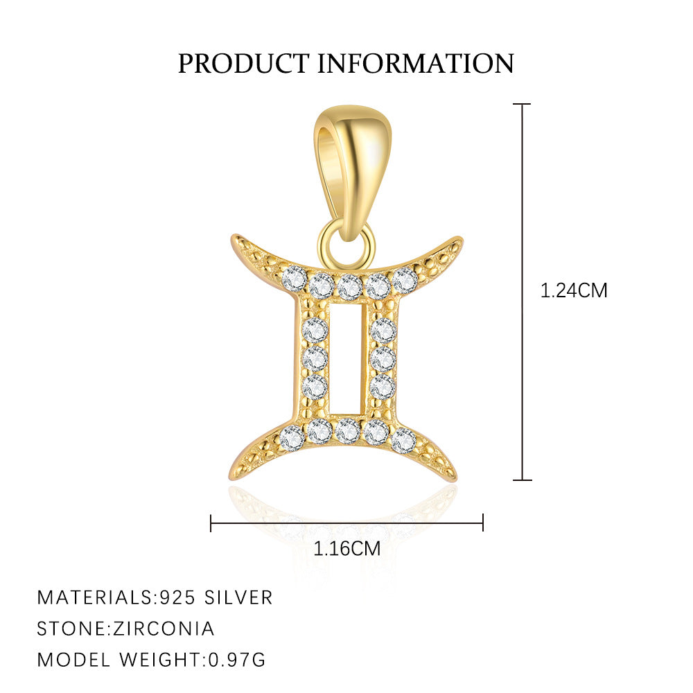 Collier Argent Sterling S925 11g - 12 Constellations Zodiacales