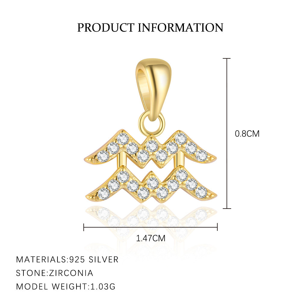 Collier Argent Sterling S925 11g - 12 Constellations Zodiacales