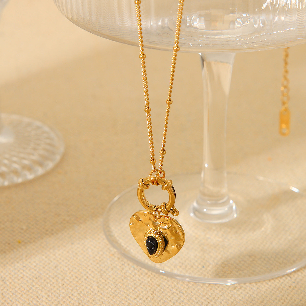Collier Pendentif Cœur Acier Titane 27g - Hypoallergénique