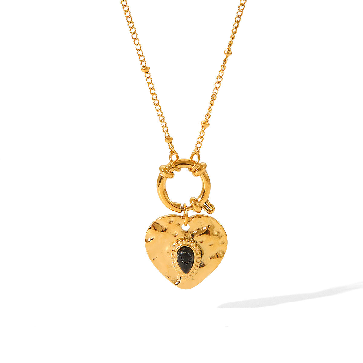 Collier Pendentif Cœur Acier Titane 27g - Hypoallergénique