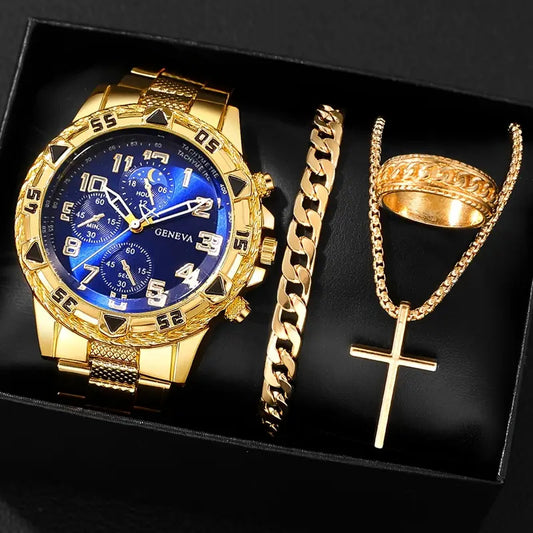 Ensemble Homme Business 4 Pièces 130g Montre Coffret