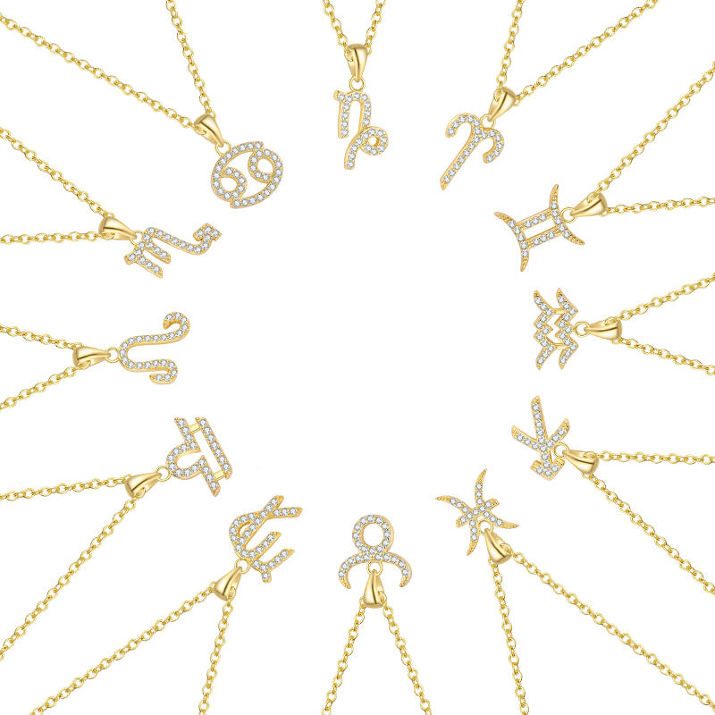 Collier Argent Sterling S925 11g - 12 Constellations Zodiacales