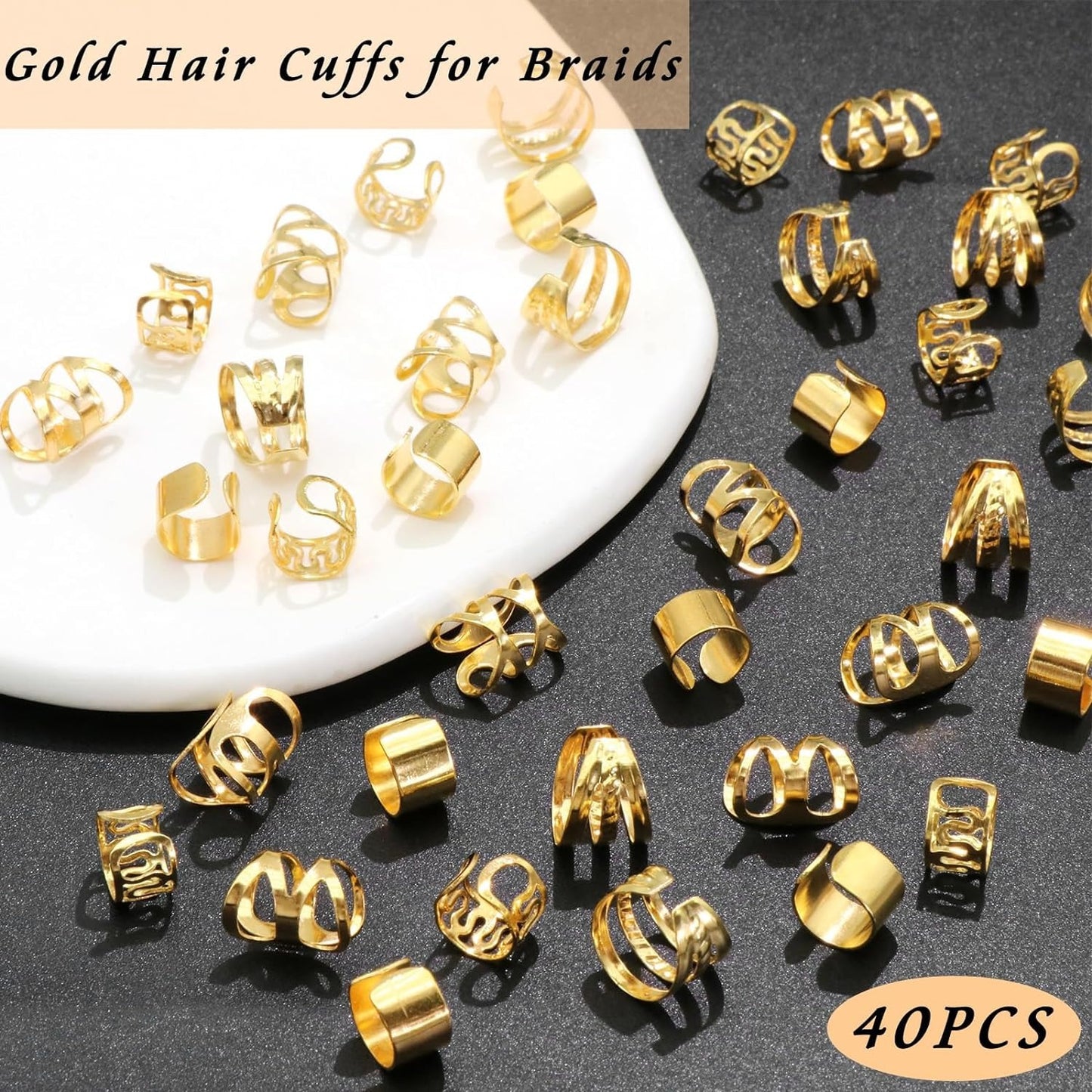 Lot 40 Pinces Cheveux Tressés - Clips Oreille Accessoires