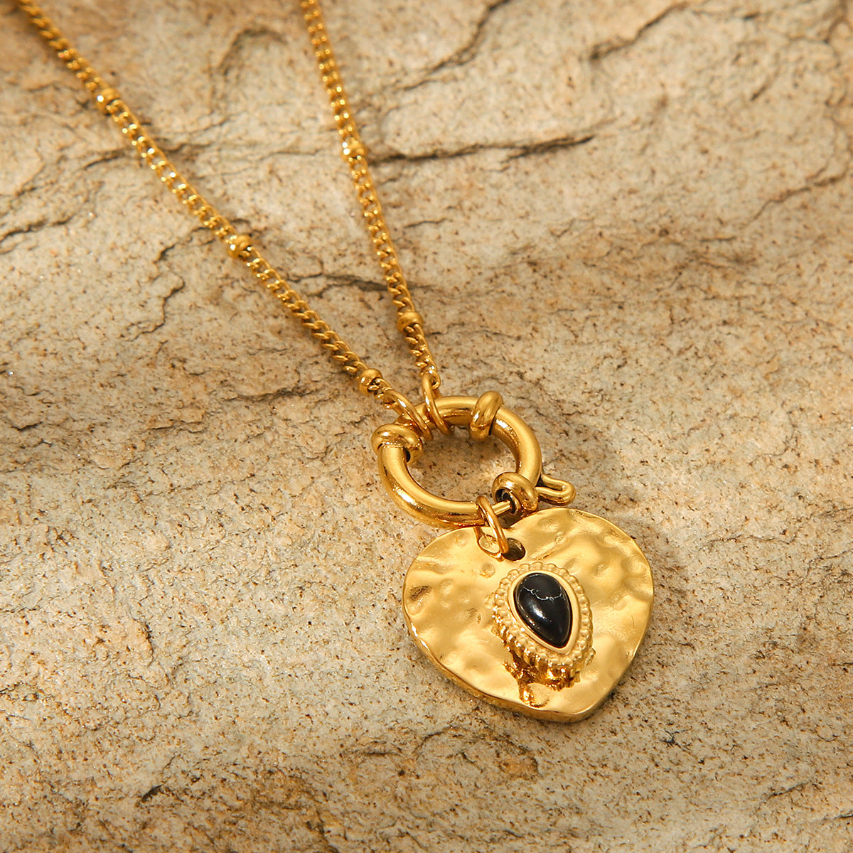 Collier Pendentif Cœur Acier Titane 27g - Hypoallergénique