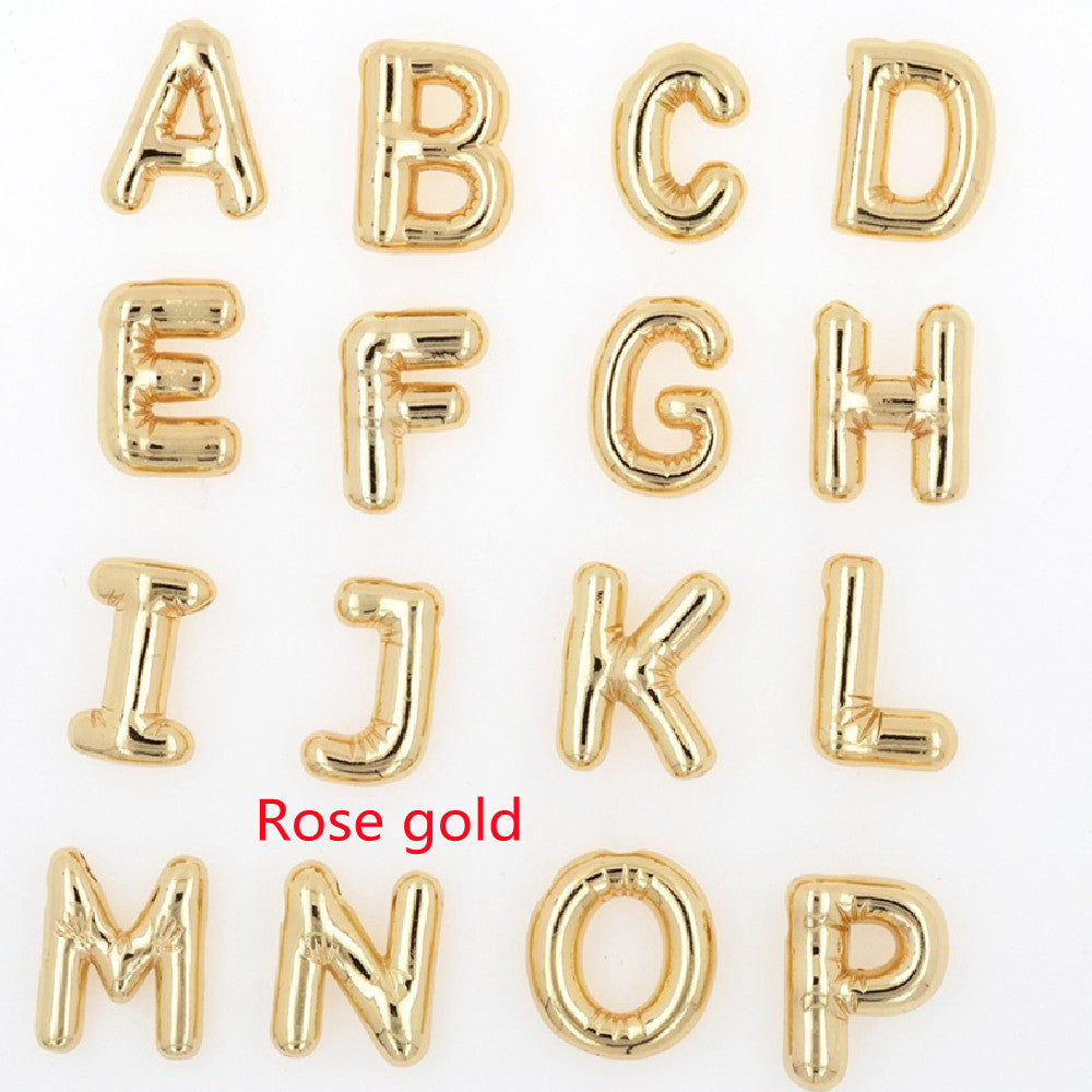 Pendentif Brillance Initiale Cuivre Étincelant - 26 Lettres