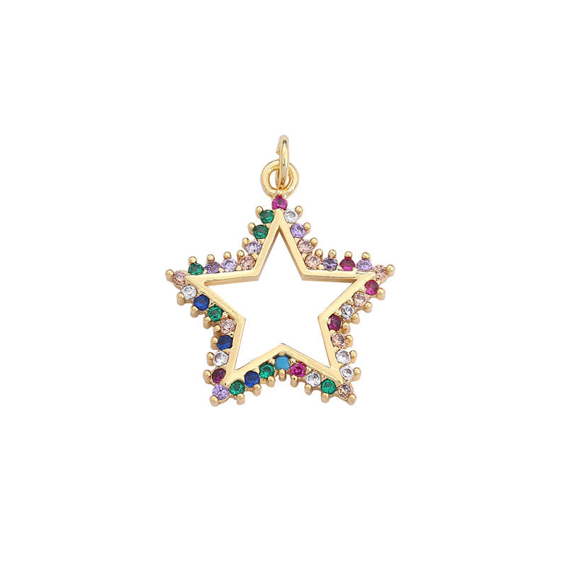 Pendentif Personnalisé Cuivre Zircon Étoile - DIY Créatif 14g | SADJÉ
