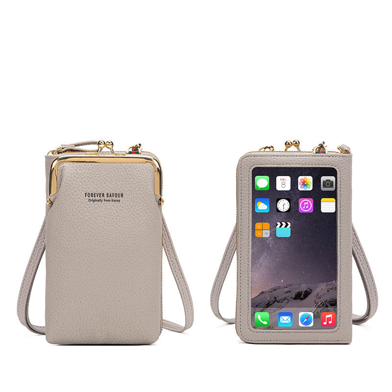 Pochette Portefeuille Femme 2-en-1 - Sac Carré Vertical Cuir PU