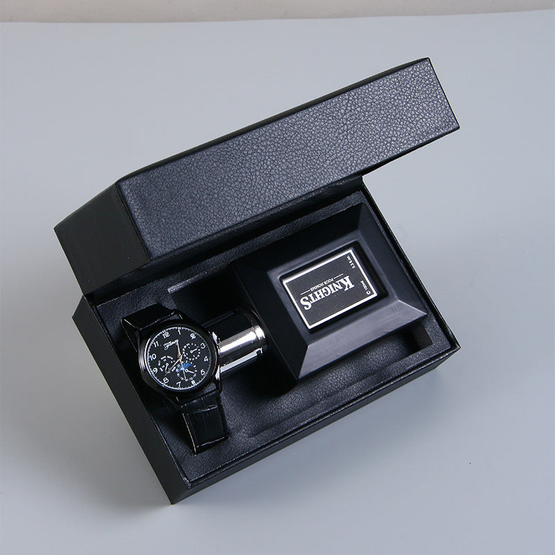 Coffret Cadeau Homme Business - Montre Bijoux Accessoires 4 Pièces | SADJÉ