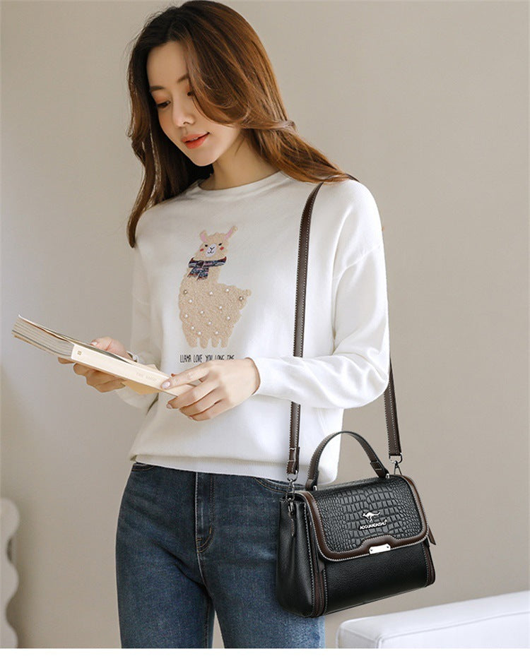 Sac Bandoulière Femme PU Carré 600g - Crossbody Compact