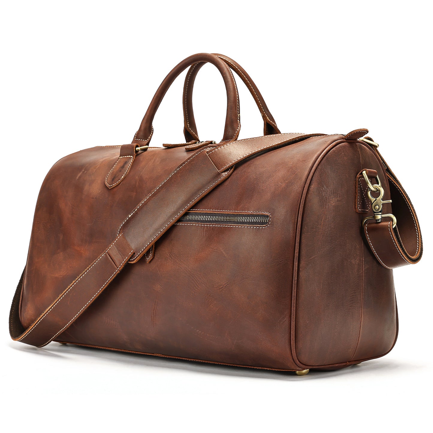 Sac de Voyage Vintage Cuir Grande Capacité - Bandoulière Crossbody