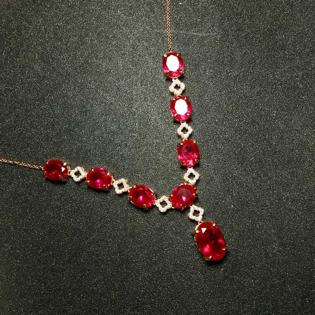 Parure Bijoux Argent - Corindon Rouge et Améthyste