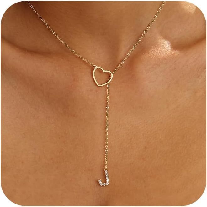 Pendentif Initiales Glamours Doré Zircon - 26 Lettres Anglaises