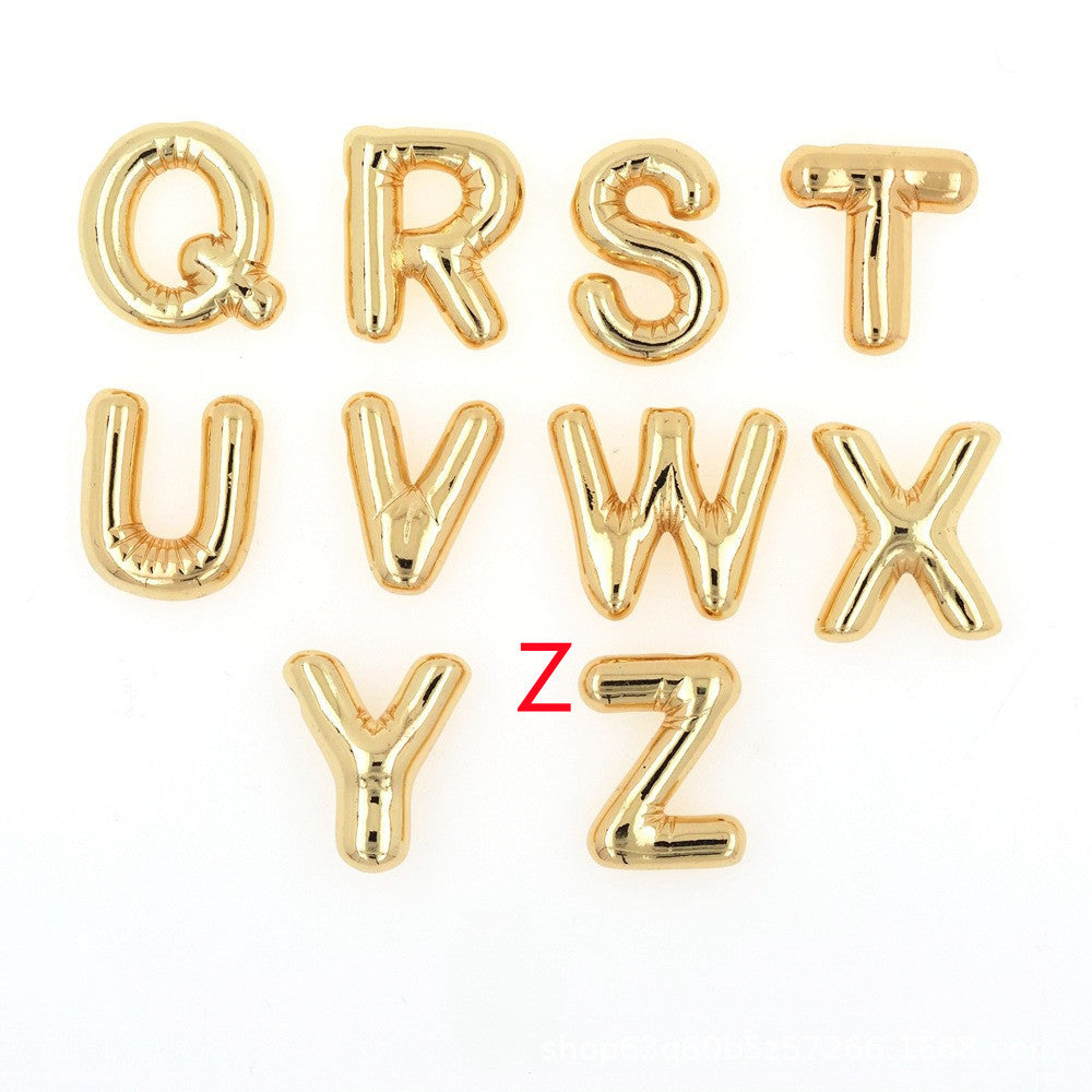 Pendentif Brillance Initiale Cuivre Étincelant - 26 Lettres