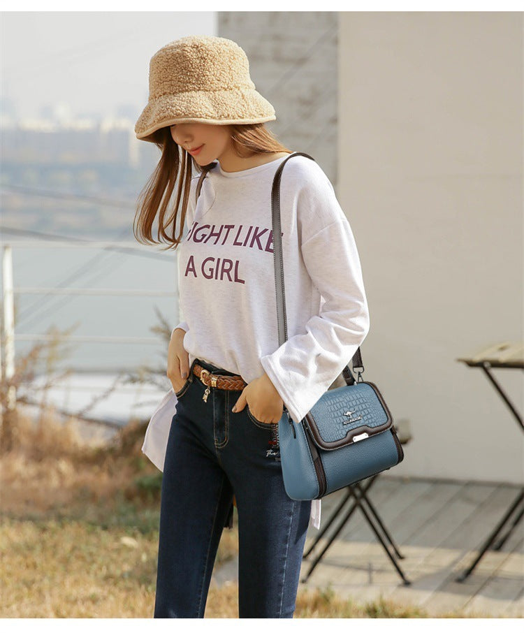 Sac Bandoulière Femme PU Carré 600g - Crossbody Compact