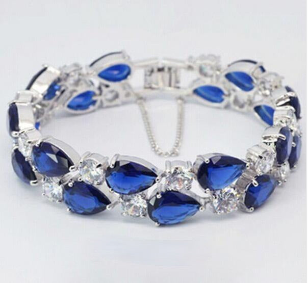 Bracelet Cuivre Zircon Femme 30g Plaqué Or