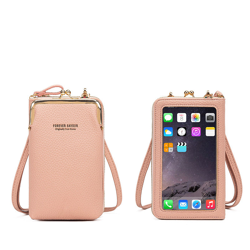 Pochette Portefeuille Femme 2-en-1 - Sac Carré Vertical Cuir PU