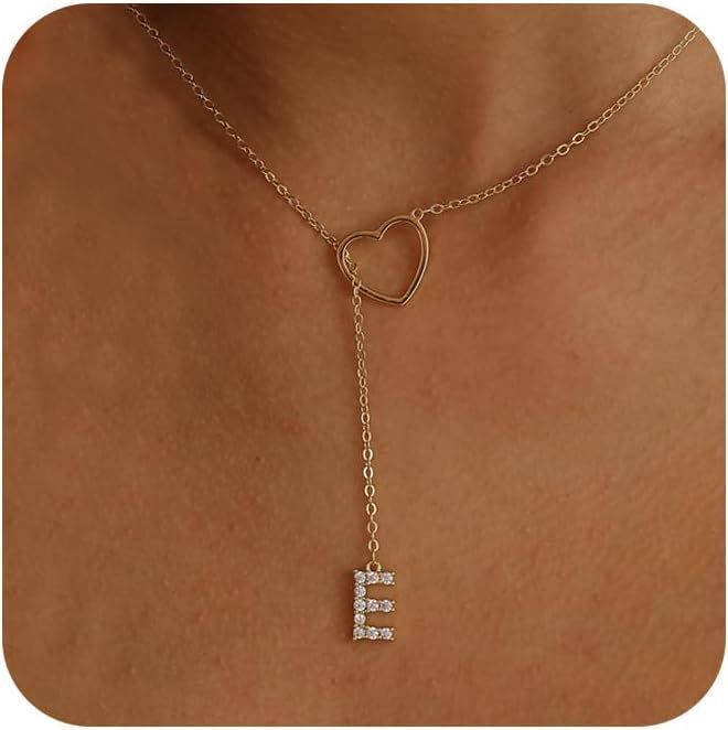 Pendentif Initiales Glamours Doré Zircon - 26 Lettres Anglaises